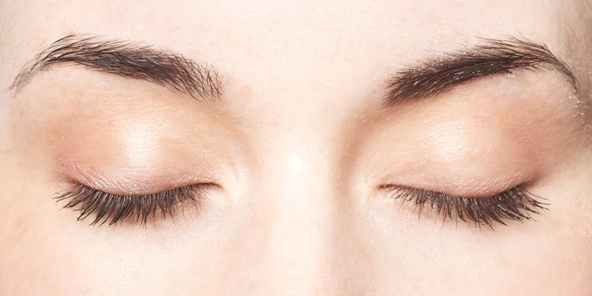 Natural Lashes With Eyes Closed