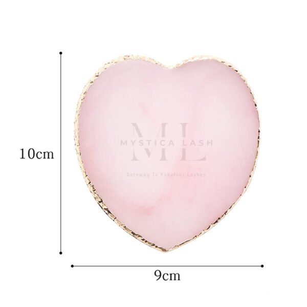 10cm×9cm Heart Shape Pink Resin Glue Holder