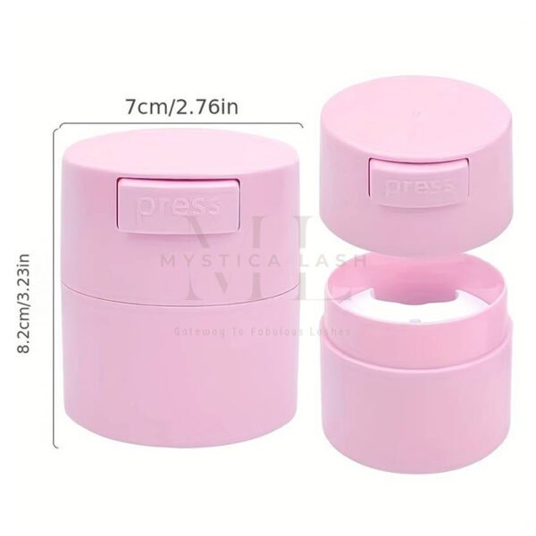 7cm×8.2cm Pink Lash Adhesive Storage Case