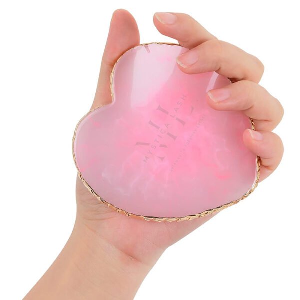 Handheld Heart Shape Pink Resin Adhesive Pad