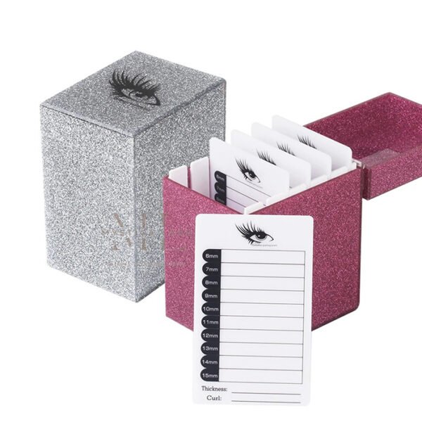 5 Layers Silver And Rose Red Lash Storage Box