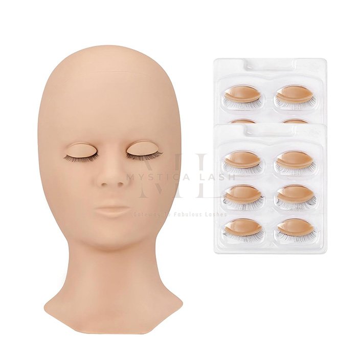 Mannequin Head With 3 Pairs Eyelids
