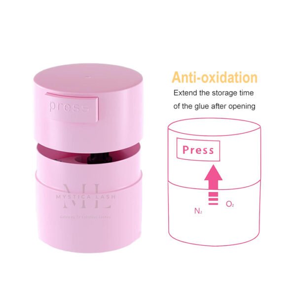 Anti-oxidation Pink Eyelash Glue Storage Tank