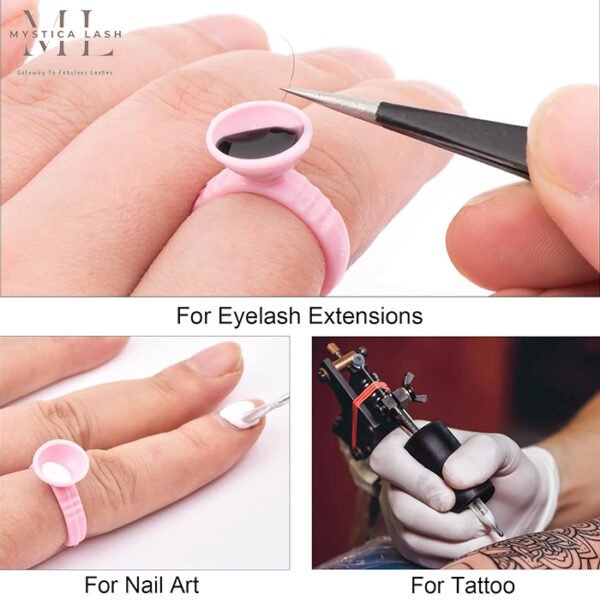 Multifunctional Eyelash Glue Cup With Ring