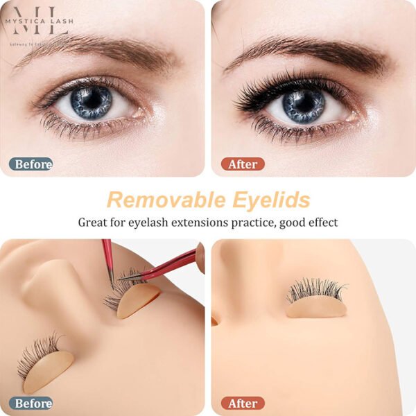 Removable Eyelids For Eyelash Extensions Practice
