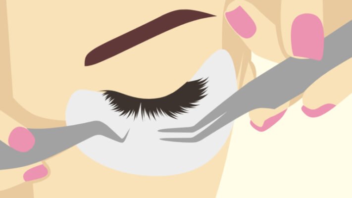 Eyelash Extensions With Handheld Tweezers