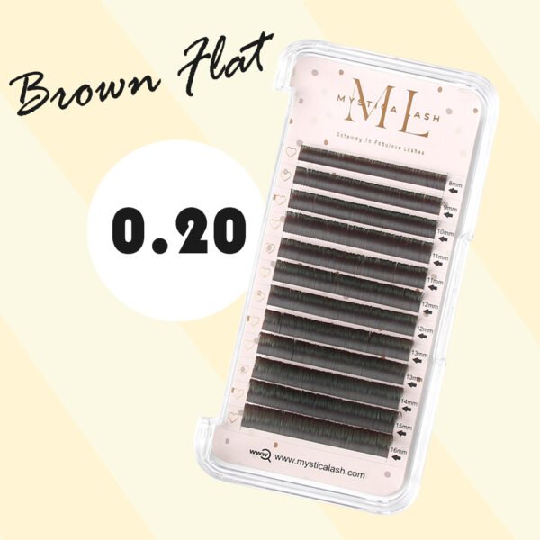 0.20mm Brown Color Flat Lashes