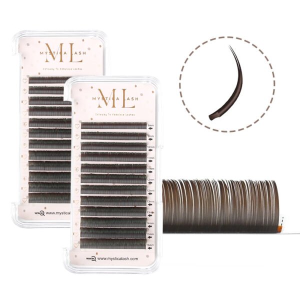 Brown Ellipse Flat Lash Extension
