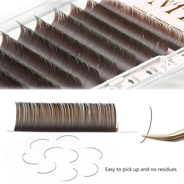 Brown Split Tips Flat Eyelashes