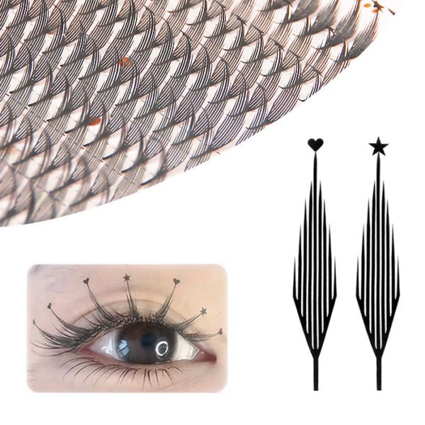 Star Heart Comic Lashes